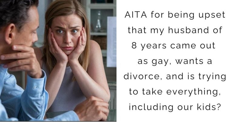 AITA for being upset that my husband of 8 years came out as gay, wants a divorce, and is trying to take everything, including our kids?