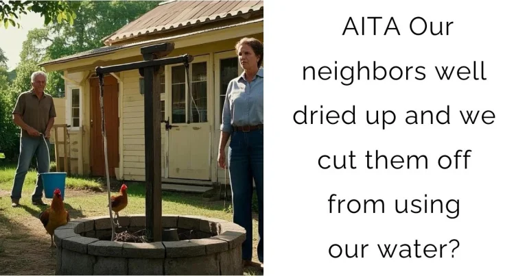 AITA Our neighbors well dried up and we cut them off from using our water?