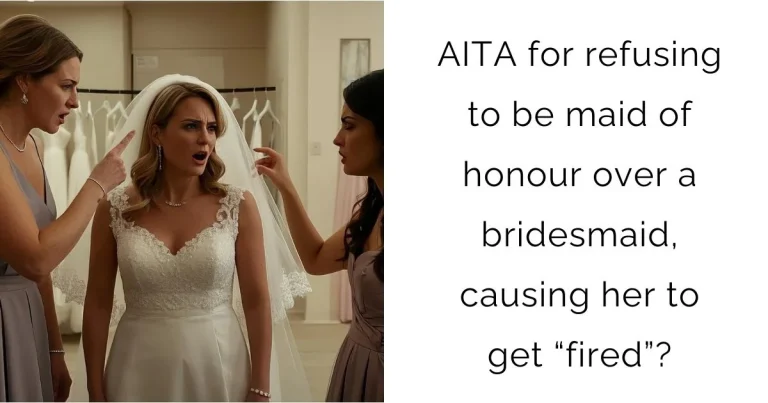 AITA for refusing to be maid of honour over a bridesmaid, causing her to get “fired”?