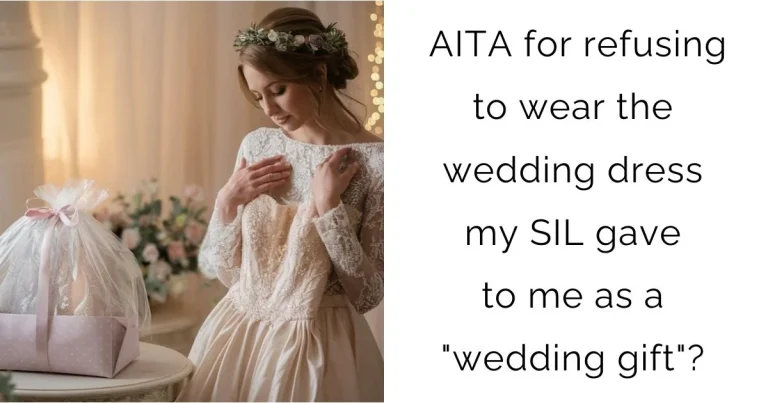 AITA for refusing to wear the wedding dress my SIL gave to me as a “wedding gift”?