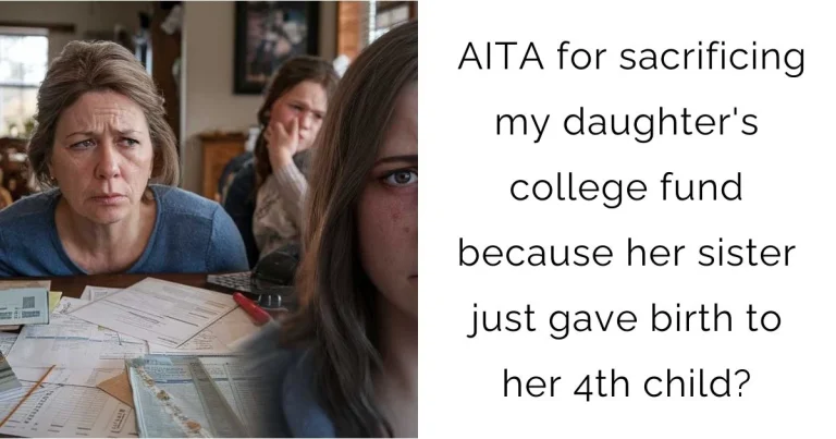 AITA for sacrificing my daughter’s college fund because her sister just gave birth to her 4th child?