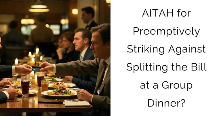 AITAH for Preemptively Striking Against Splitting the Bill at a Group Dinner?