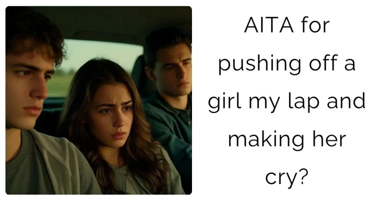 AITA for pushing off a girl my lap and making her cry?