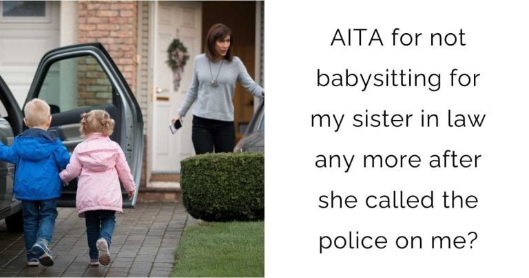 AITA for not babysitting for my sister in law any more after she called the police on me?