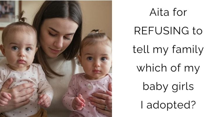 Aita for REFUSING to tell my family which of my baby girls I adopted?