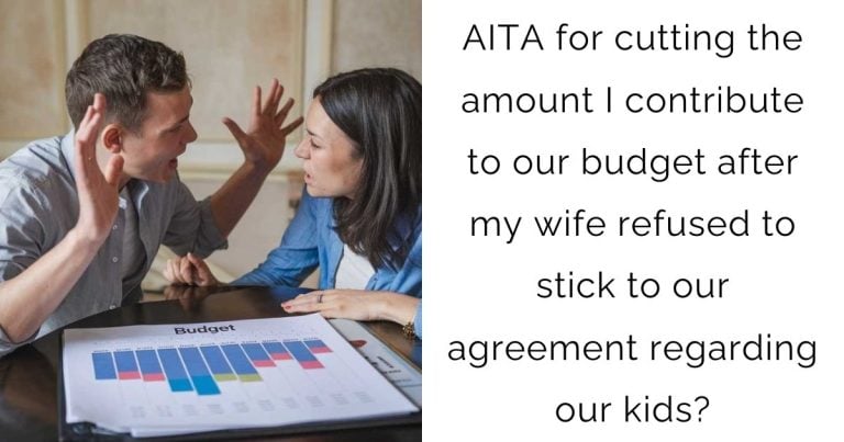 AITA for cutting the amount I contribute to our budget after my wife refused to stick to our agreement regarding our kids?