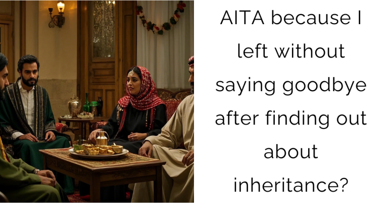 AITA because I left without saying goodbye after finding out about inheritance?