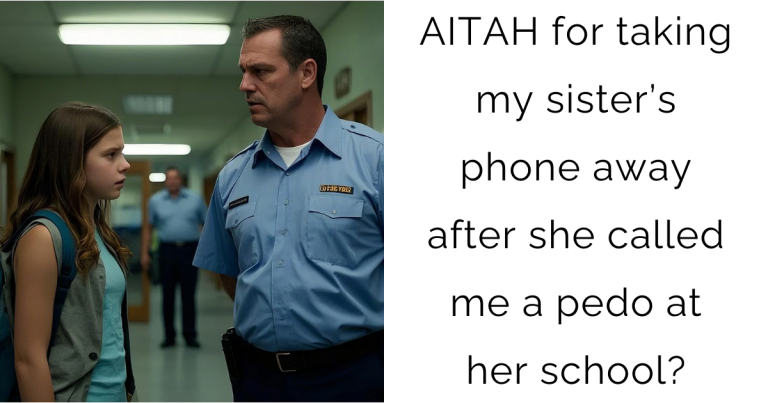 AITAH for taking my sister’s phone away after she called me a pedo at her school?