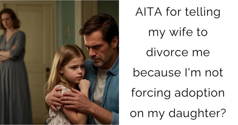 AITA for telling my wife to divorce me because I’m not forcing adoption on my daughter?