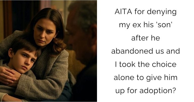 AITA for denying my ex his ‘son’ after he abandoned us and I took the choice alone to give him up for adoption?