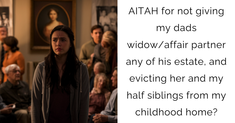 AITAH for not giving my dads widow/affair partner any of his estate, and evicting her and my half siblings from my childhood home?