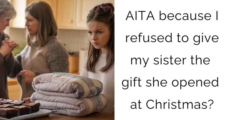 AITA because I refused to give my sister the gift she opened at Christmas?