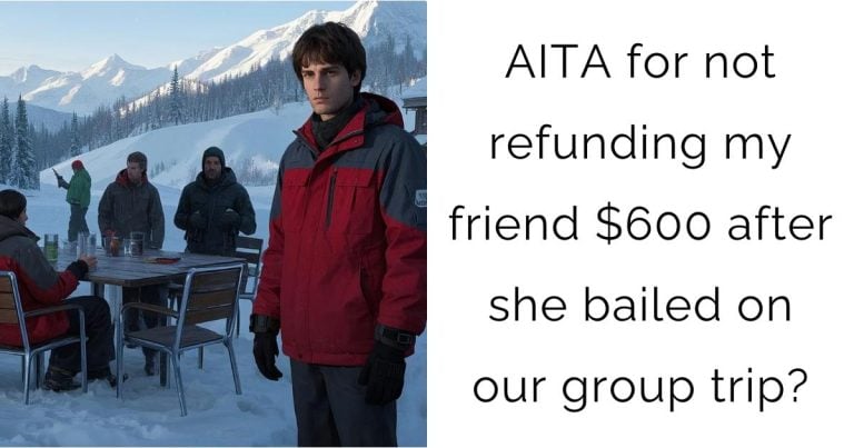 AITA for not refunding my friend $600 after she bailed on our group trip?