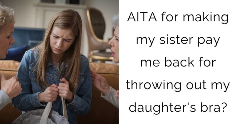 AITA for making my sister pay me back for throwing out my daughter’s bra?
