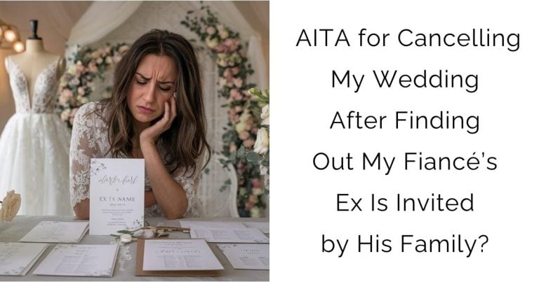 AITA for Cancelling My Wedding After Finding Out My Fiancé’s Ex Is Invited by His Family?