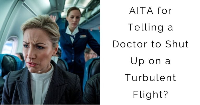 AITA for Telling a Doctor to Shut Up on a Turbulent Flight?