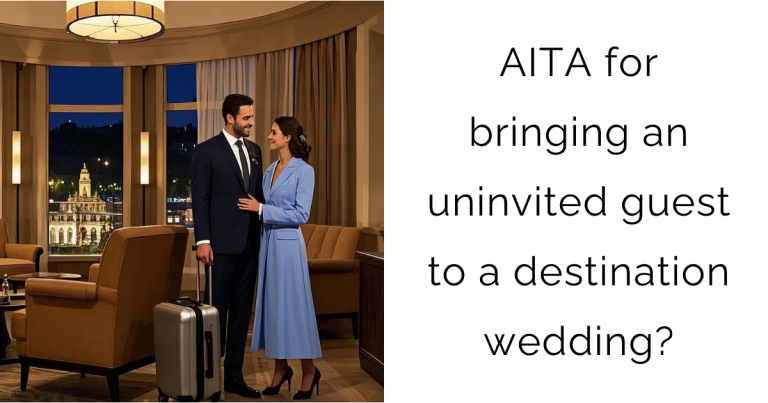 AITA for bringing an uninvited guest to a destination wedding?