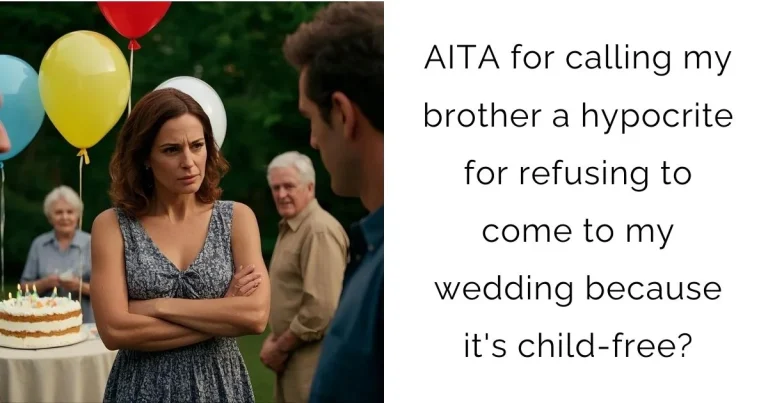 AITA for calling my brother a h**ocrite for refusing to come to my wedding because it’s child-free?