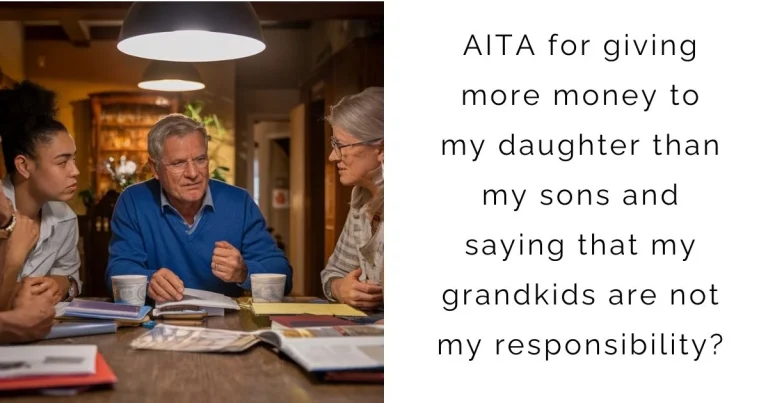 AITA for giving more money to my daughter than my sons and saying that my grandkids are not my responsibility?