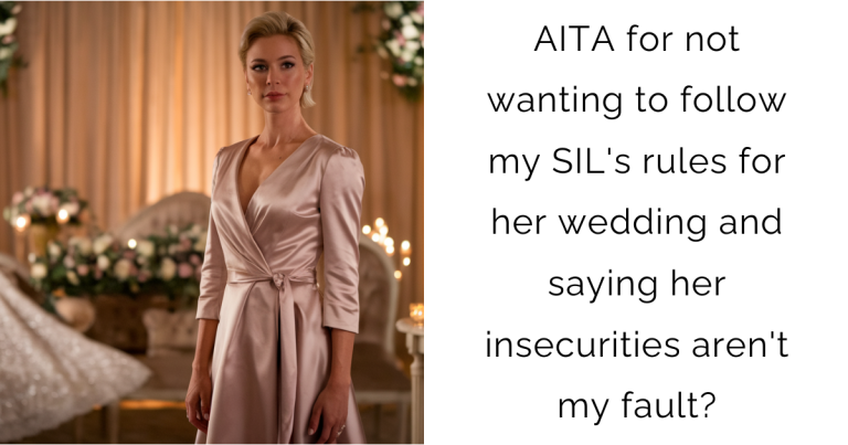 AITA for not wanting to follow my SIL’s rules for her wedding and saying her insecurities aren’t my fault?