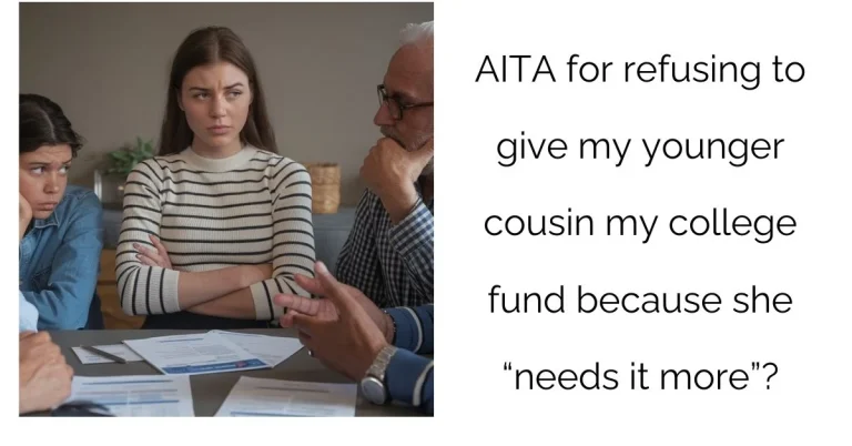 AITA for refusing to give my younger cousin my college fund because she “needs it more”?