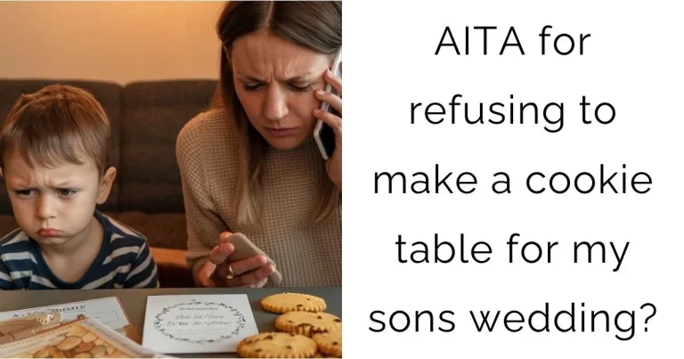 AITA for refusing to make a cookie table for my sons wedding?