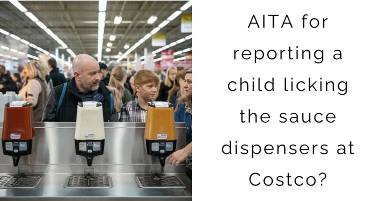 AITA for reporting a child licking the sauce dispensers at Costco?