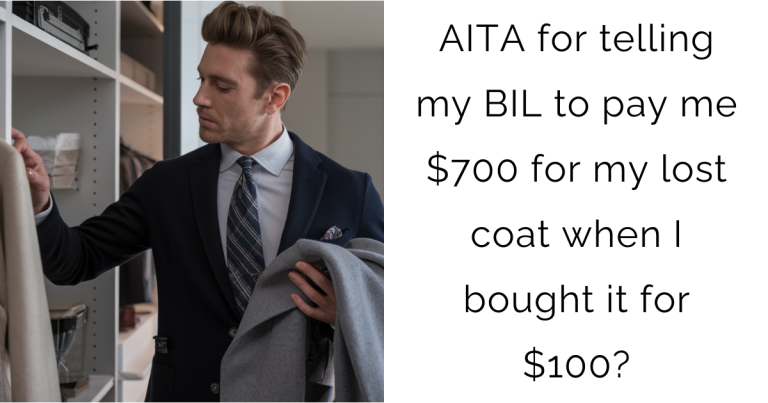 AITA for telling my BIL to pay me $700 for my lost coat when I bought it for $100?