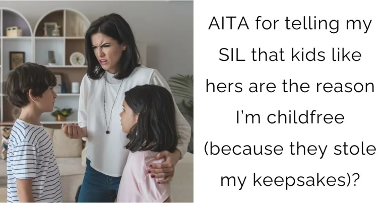 AITA for telling my SIL that kids like hers are the reason I’m childfree (because they stole my keepsakes)?