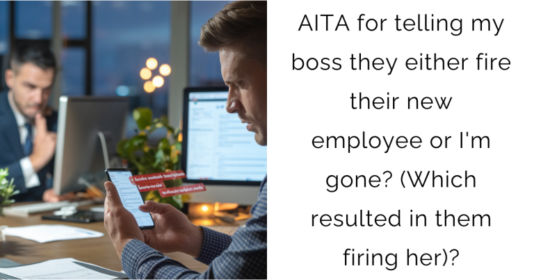 AITA for telling my boss they either fire their new employee or I’m gone? (Which resulted in them firing her)?