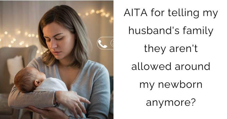 AITA for telling my husband’s family they aren’t allowed around my newborn anymore?