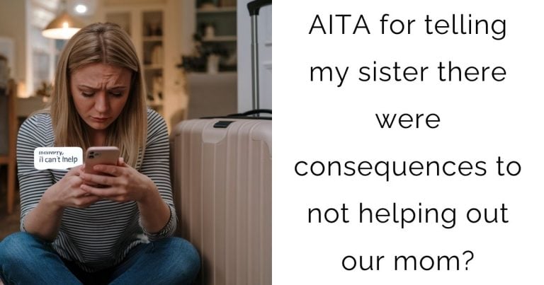 AITA for telling my sister there were consequences to not helping out our mom?