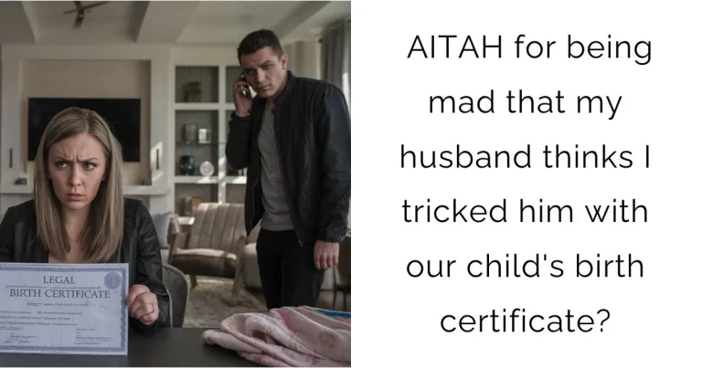 AITAH for being mad that my husband thinks I tricked him with our child’s birth certificate?