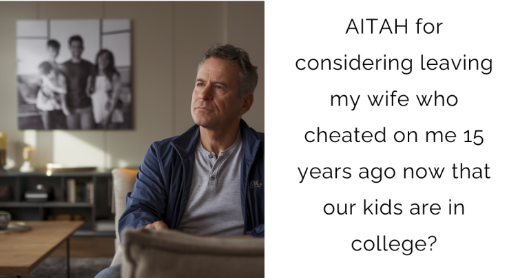 ‘AITAH for considering leaving my wife who cheated on me 15 years ago now that our kids are in college?