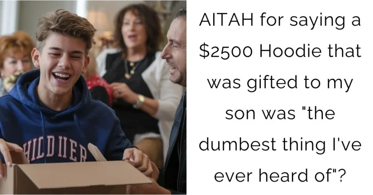 AITAH for saying a $2500 Hoodie that was gifted to my son was “the dumbest thing I’ve ever heard of”?