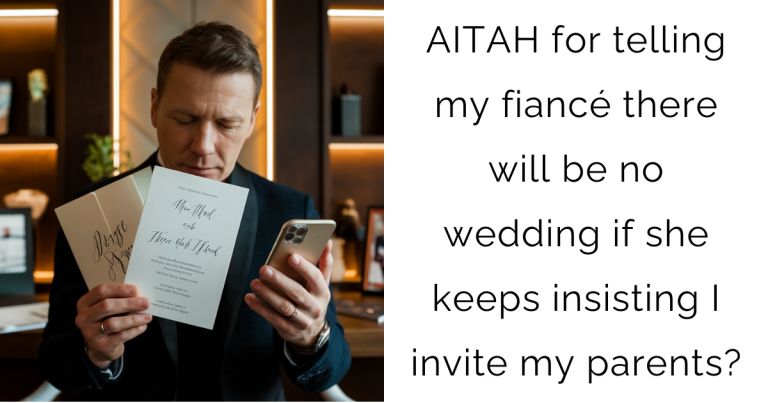 AITAH for telling my fiancé there will be no wedding if she keeps insisting I invite my parents?