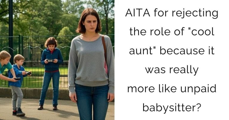 AITA for rejecting the role of “cool aunt” because it was really more like unpaid babysitter?