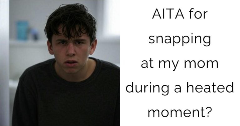 AITA for snapping at my mom during a heated moment?