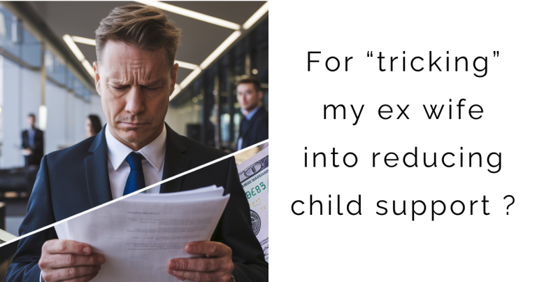 Aita For “tricking” my ex wife into reducing child support?