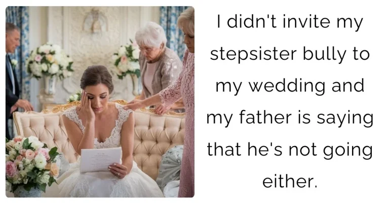 AITA For I didn’t invite my stepsister bully to my wedding and my father is saying that he’s not going either?