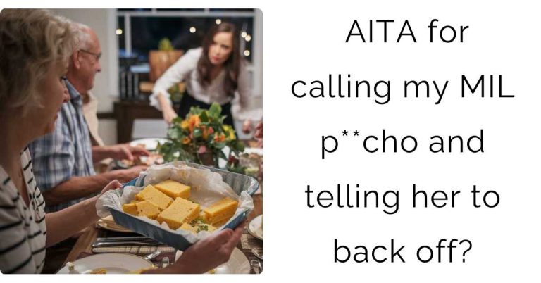 AITA for calling my MIL p**cho and telling her to back off?