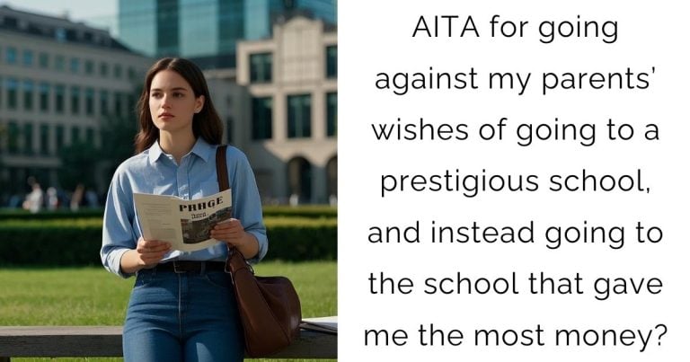 AITA for going against my parents’ wishes of going to a prestigious school, and instead going to the school that gave me the most money?