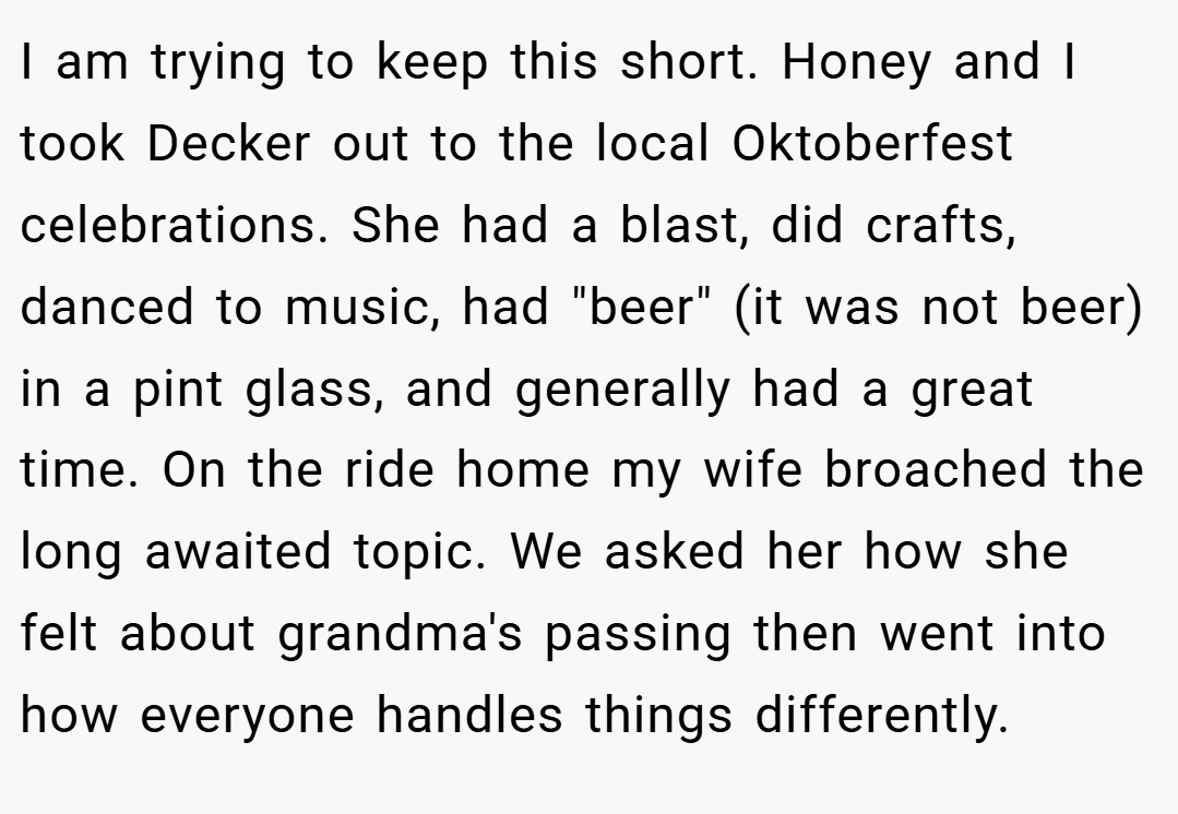 I am trying to keep this short. Honey and I took Decker out to the local Oktoberfest celebrations. She had a blast, did crafts, danced to music, had 