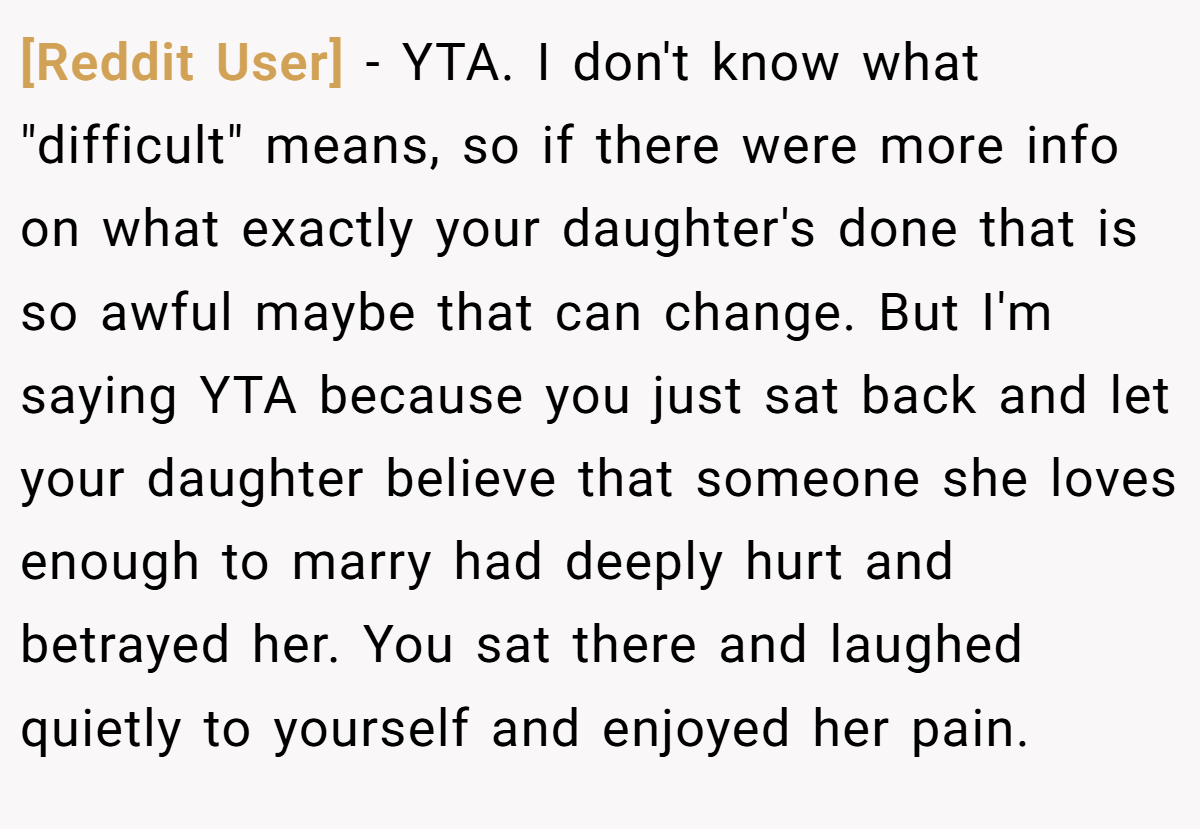 [Reddit User] − YTA. I don't know what 