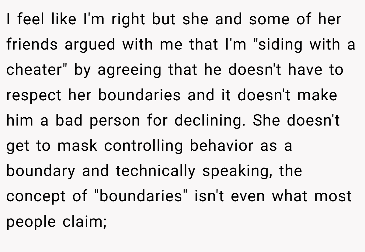 I feel like I'm right but she and some of her friends argued with me that I'm 