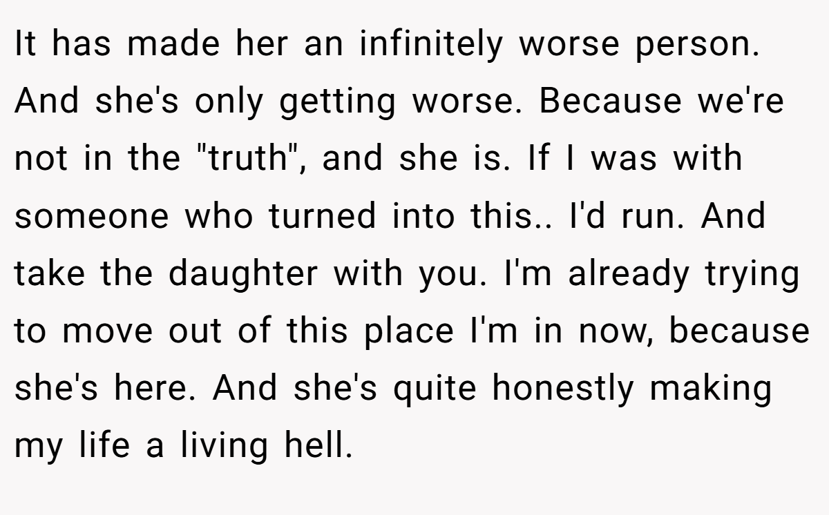 It has made her an infinitely worse person. And she's only getting worse. Because we're not in the 