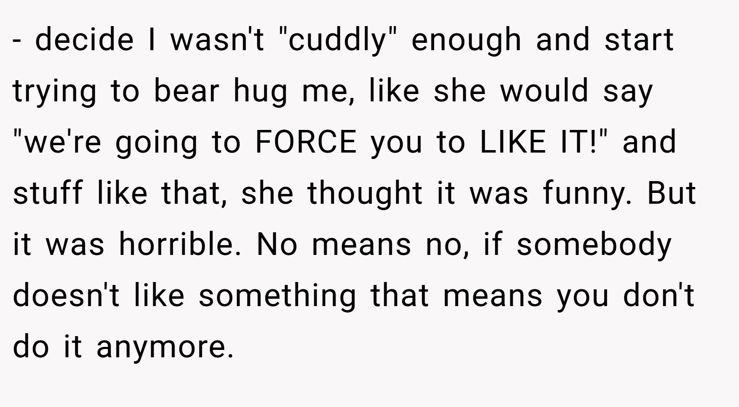- decide I wasn't 