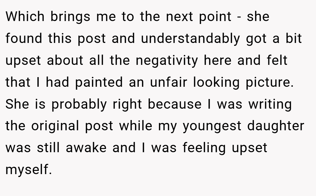 Which brings me to the next point - she found this post and understandably got a bit upset about all the negativity here and felt that I had painted an unfair looking picture. She is probably right because I was writing the original post while my youngest daughter was still awake and I was feeling upset myself.