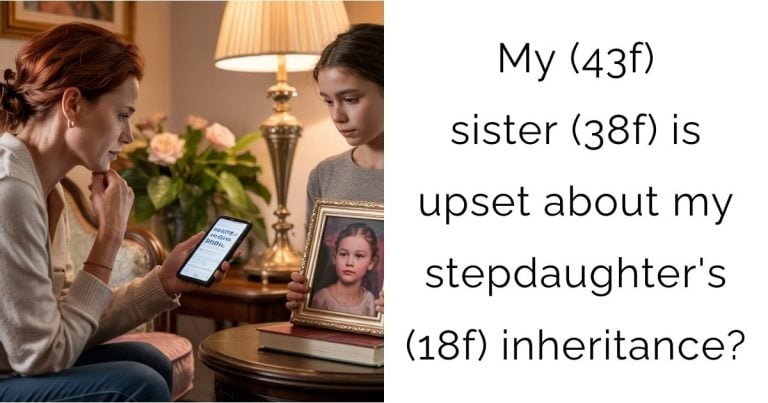 My (43f) sister (38f) is upset about my stepdaughter’s (18f) inheritance?