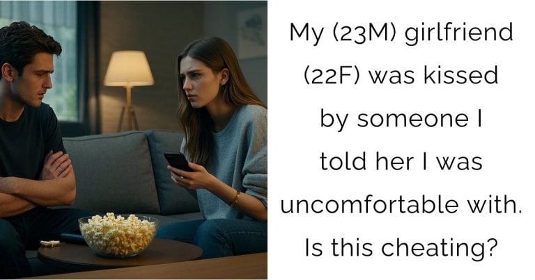 My (23M) girlfriend (22F) was kissed by someone I told her I was uncomfortable with. Is this cheating?